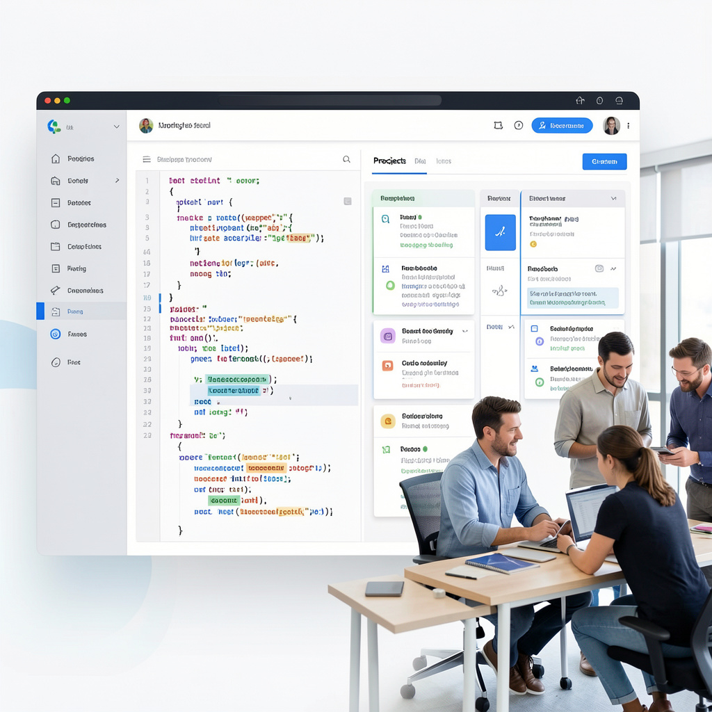 Innovative digital platform showcasing modern web technologies and team collaboration